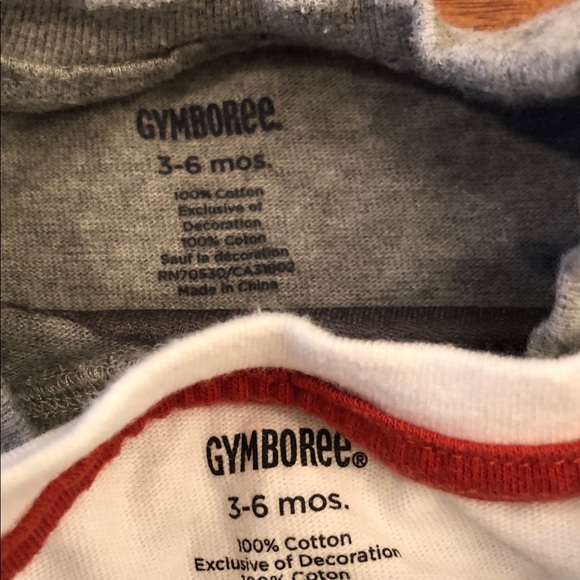 2 Gymboree 3-6mon long sleeve embroidery tops - Picture 3 of 4